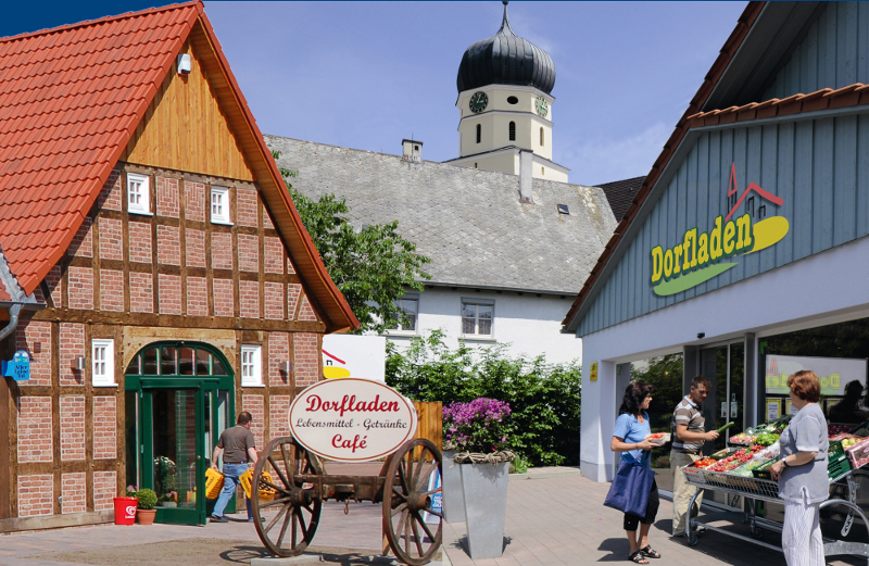 Dorflaeden aus Niedersachen und Bayern